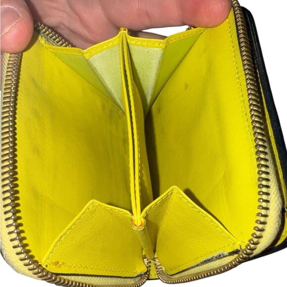 Valentino Yellow Studded Wallet with dust bag/box/extra studs. COA included - Picture 6 of 8